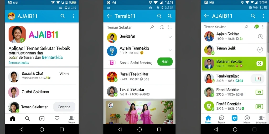 Tampilan antarmuka AJAIB11 yang modern dan memudahkan interaksi sosial.