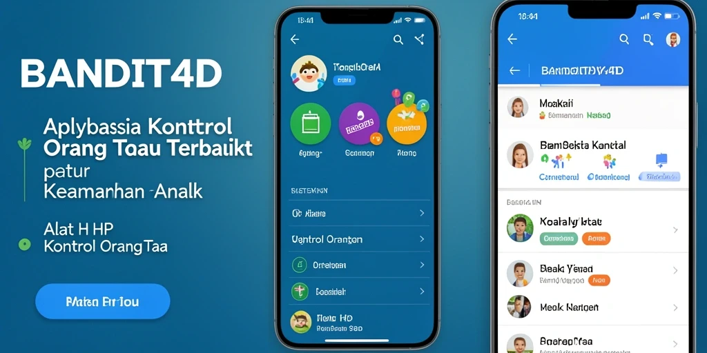Antarmuka aplikasi BANDIT4D yang intuitif untuk kontrol orang tua.