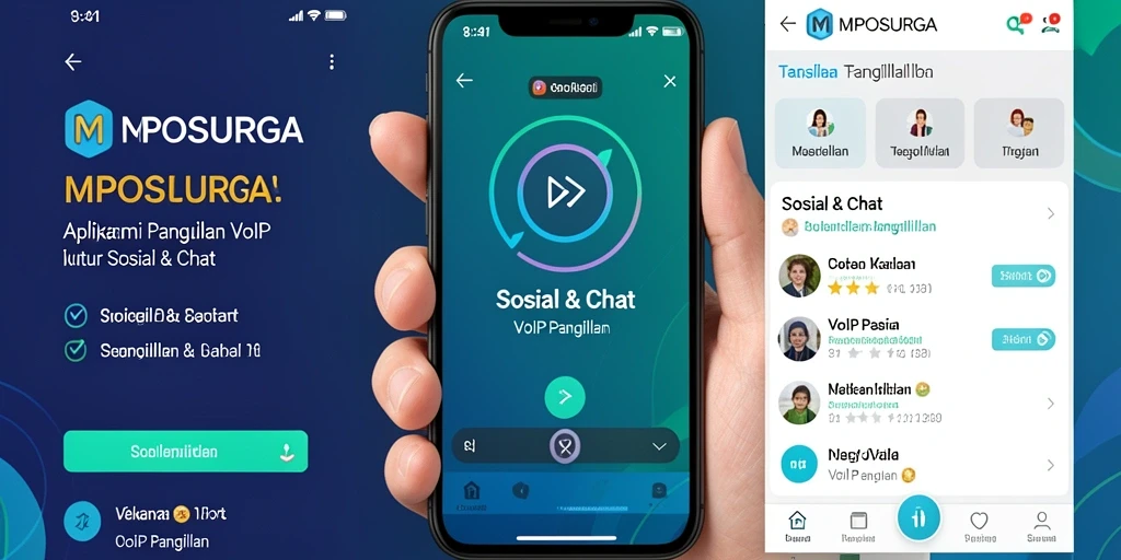Tampilan antarmuka aplikasi VoIP Panggilan MPOSURGA yang sederhana dan fungsional.