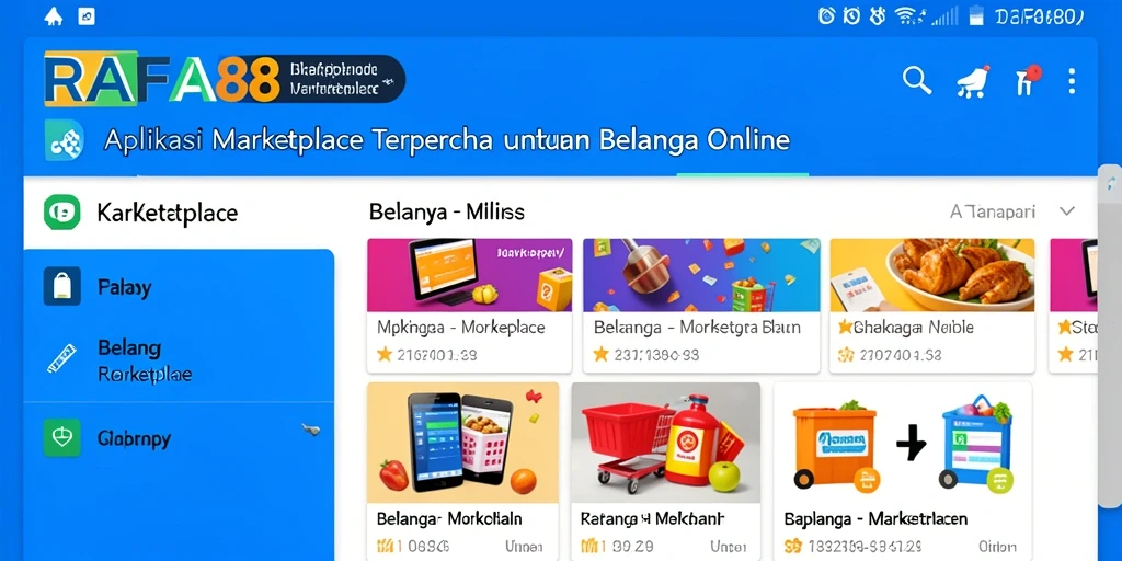 Antarmuka aplikasi RAFA88 yang intuitif untuk belanja online.