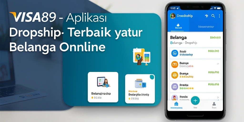 Tampilan antarmuka aplikasi VISA89 yang memudahkan proses Dropship.